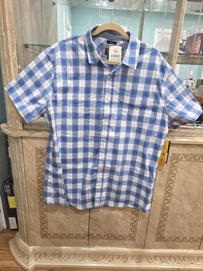 Lee Men's Short-Sleeve Plaid Button-Down Shirt